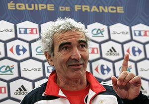 France\'s head coach Raymond Domenech. AP Photo/Michel Euler