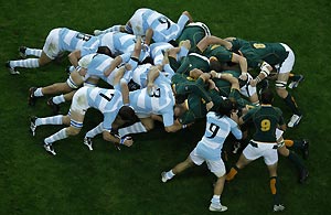 Argentina versus South Africa. AAP Images