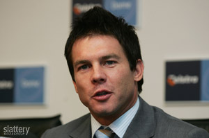Ben Cousins addresses the media after an AFL commission meeting at Telstra Dome in Melbourne. GSP images
