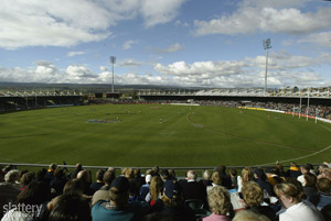 General view of the ground during the round eight AFL match between the Hawthorn Hawks and the Fremantle Dockers at York Park, May 16, 2004 in Launceston, Australia. GSP images