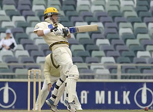 Western Australia's Marcus North in action during the South Africa v Western Australia opening tour match at the WACA in Perth, Monday, Dec. 5, 2005. AAP Image/Tony McDonough