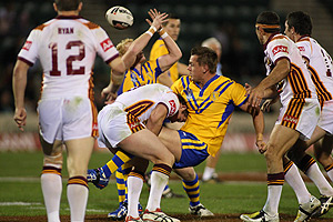 Chad Robinson in action during Representative Rugby League, Country v City match at WIN Stadium, Friday, May 2, 2008. Country Origin drew with City Origin 22-22. AAP Image/Action Photograhics, Grant Trouville