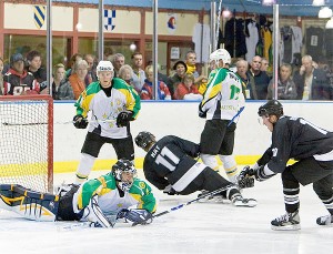 Photo by Mark Bradford: The last game between Australia and New Zealand was the closest ever, the Aussies winning 4 goals to 2 in Newcastle's 2008 IIHF Division II World Championships.