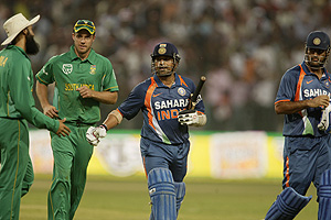 Tendulkar became the first batsman to score 200 runs in a One Day International. AP Photo/Gurinder Osan