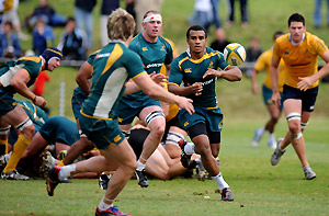 Australian rugby union player Will Genia at Wallabies training. AAP Image/Paul Miller