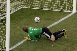 England controversially denied a goal in round of 16 match at World Cup against Germany