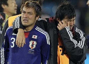 Makoto Hasebe in tears after Japan's World Cup exit