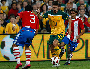 Harry Kewell playing for the Socceroos