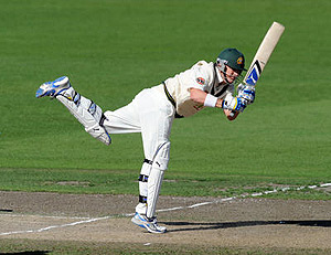 Australia's Marcus North in action against New Zealand. AAP Images/NZPA, Ross Setford
