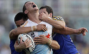 Greg Bird: NRL Rugby League match, Parramatta Eels V Gold Coast Titans