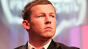 Todd Carney at an NRL function