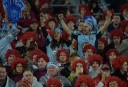 NSW fans cheer for their team 