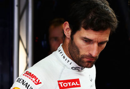 Mark Webber nearing the end in F1