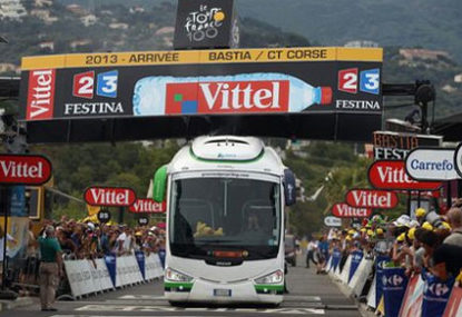 Tour de France 2013: Orica GreenEDGE steal Stage 1 headlines in bus farce