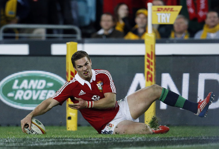 George North scores another Lions try. (Photo: Paul Barkley/LookPro)