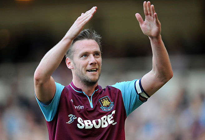 West Ham captain Kevin Nolan will again be relied upon for his experience.