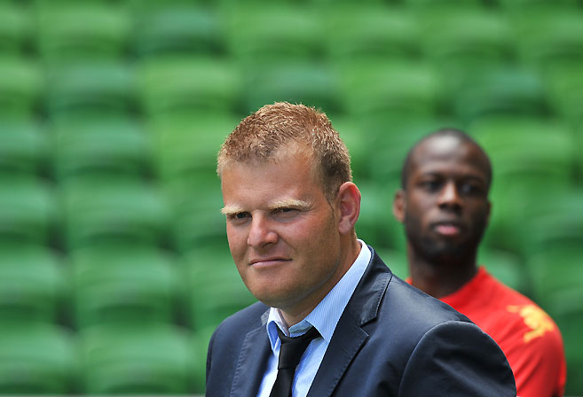Adelaide United coach Josep Gombau. (AAP Image/Julian Smith)