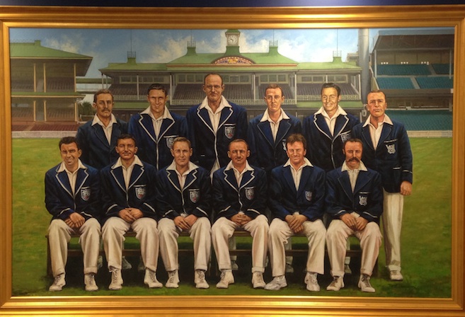 The 150 year painting hanging at the SCG (Photo courtesy of Cricket NSW)