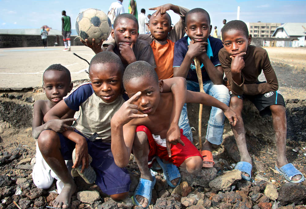 Children playing football in the Congo (Photo: Alissa Everett)