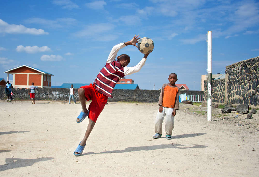 Children playing football in the Congo (Photo: Alissa Everett)