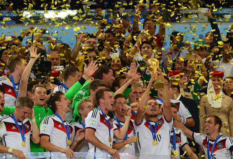 Germany lift the World Cup after their 1-0 win over Argentina in the final