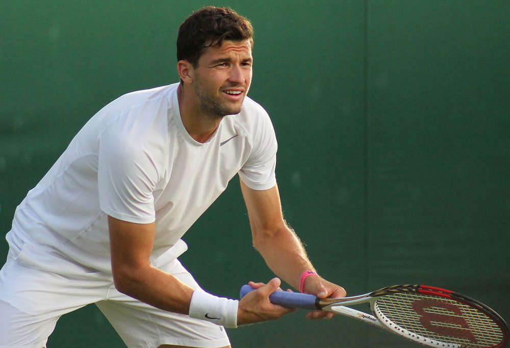 Grigor Dimitrov at Wimbledon in 2013 (Wiki Commons)