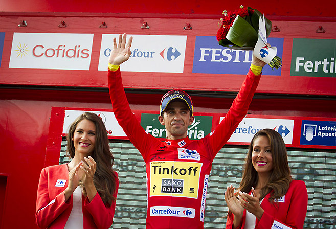 Alberto Contador Vuelta a Espana podium