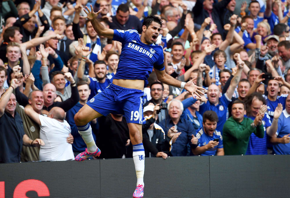 Chelsea’s Diego Costa celebrates scoring