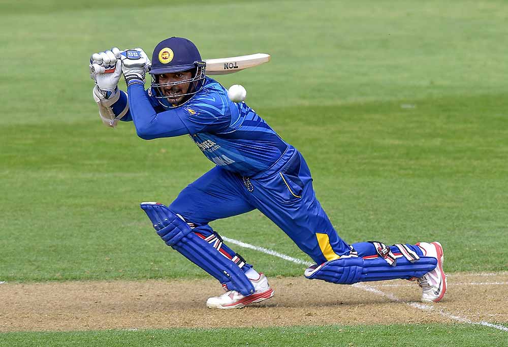Sri Lanka's Kumar Sangakkara plays a shot