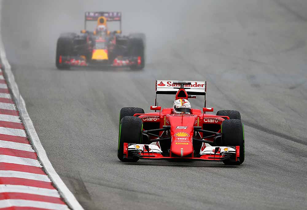 Sebastian Vettel of Germany and Ferrari