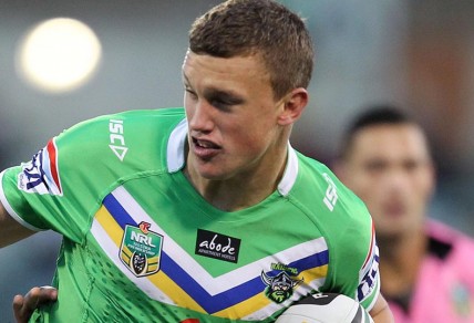 Jack Wighton during the Round 25 NRL match between the Canberra Raiders and the Wests Tigers at GIO Stadium, Canberra, Saturday, Aug. 30, 2014. (AAP Image/ Action Photographics, Jonathan Ng)