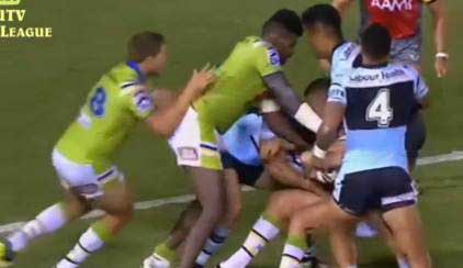 Sharks attacking Raiders' players testicles