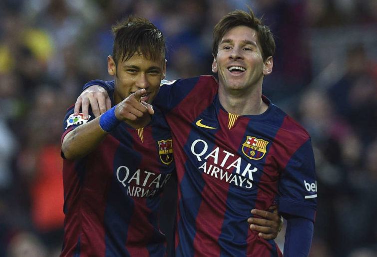 Lionel Messi and Neymar for Barcelona (photo: AFP)