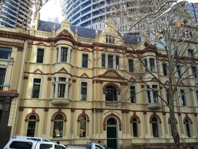 The current Sydney Futures Exchange Building played a part in NSW football.