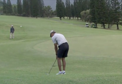 WATCH: Barack Obama chips in sublime shot from 40 feet