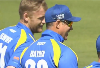 WATCH: Matthew Hayden winds back the clock with a spectacular catch