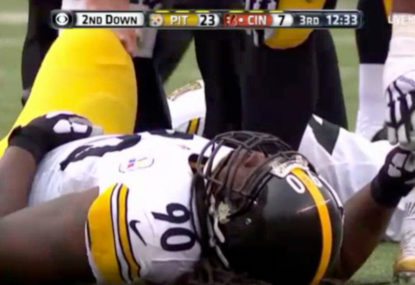 WATCH: NFL player cops brutal hit to the groin from teammate