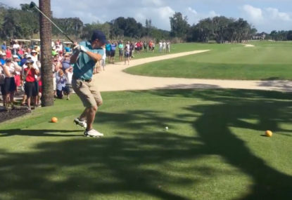WATCH: Jordan Spieth absolutely nails 'Happy Gilmore' style drive