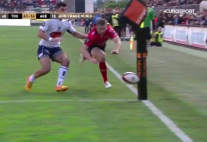 WATCH: Drew Mitchell scores controversial try for Toulon