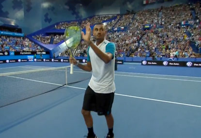 WATCH: Nick Kyrgios shuts down heckler on his way to defeating Andy Murray
