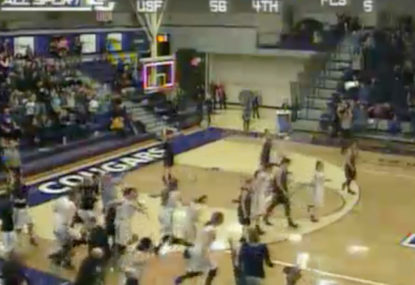WATCH: Premature celebration costs college basketball team the game