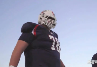 WATCH: Seven-foot, 185kg man-child scores the most terrifying touchdown ever