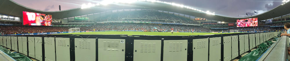 The Sydney Derby seen from the stands