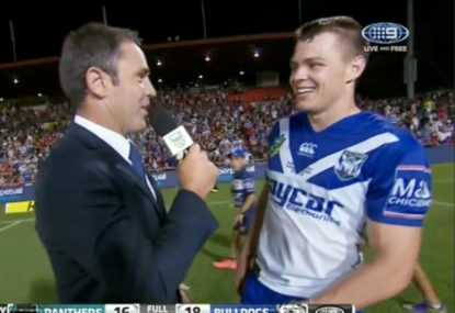 WATCH: Kerrod Holland gives ripping post-match interview on debut