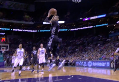 WATCH: Zach LaVine throws down gravity-defying 360 dunk in an actual game