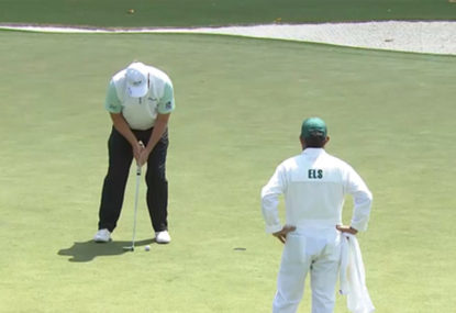 WATCH: Ernie Els has a 'hacker' moment with a seven putt