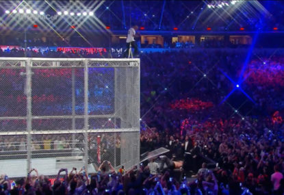WATCH: Shane McMahon leaps from a 20ft cage at Wrestlemania