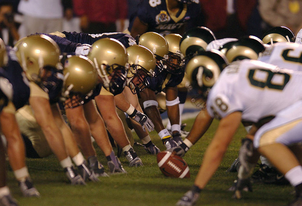 American Football players line up Canadian football. CFL. Image: Wikicommons generic