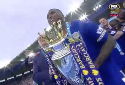 WATCH: Leicester raise the English Premier League trophy