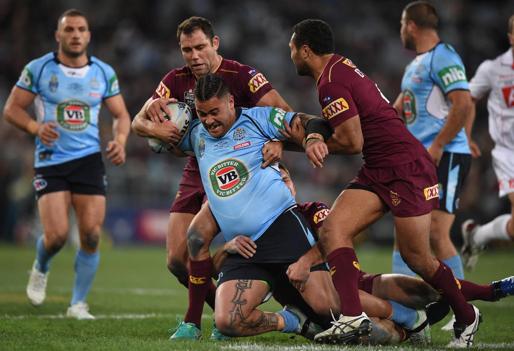 Andrew Fifita is tackled